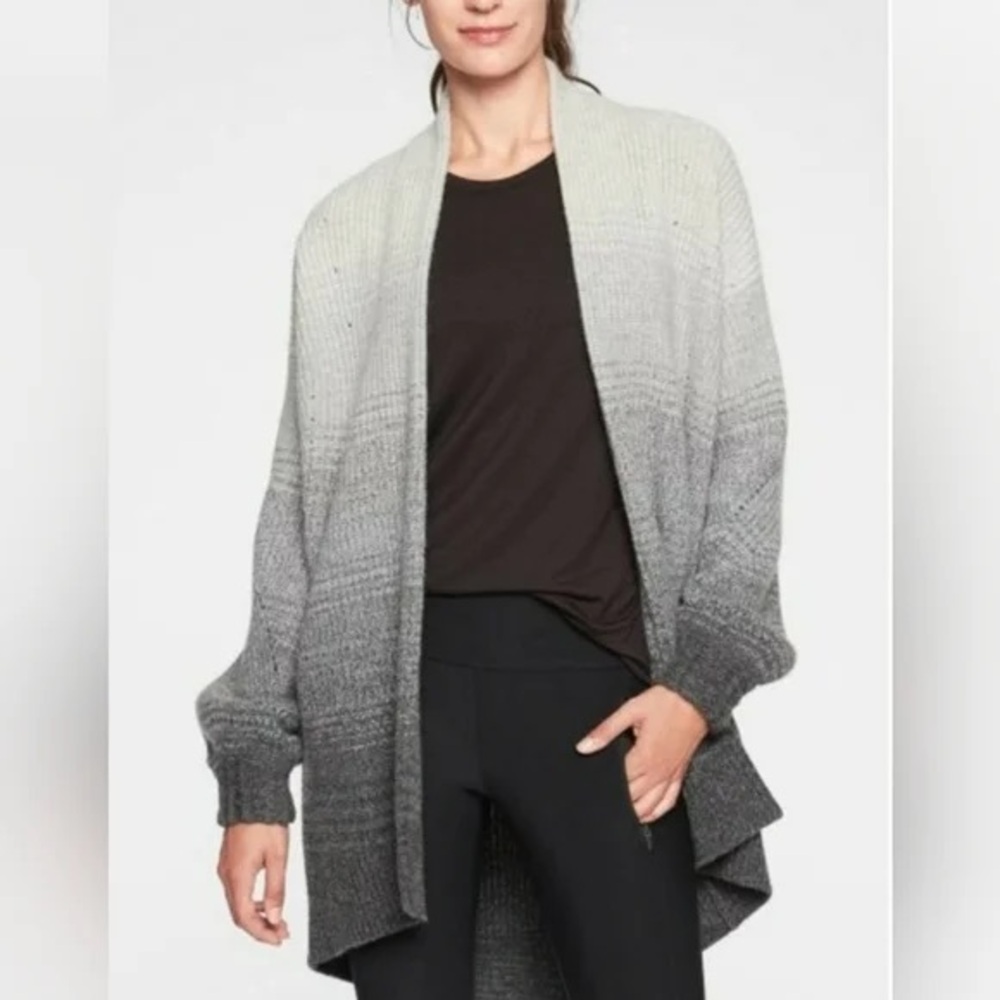 ATHLETA Lucca cashmere wool ombre WRAP CARDIGAN